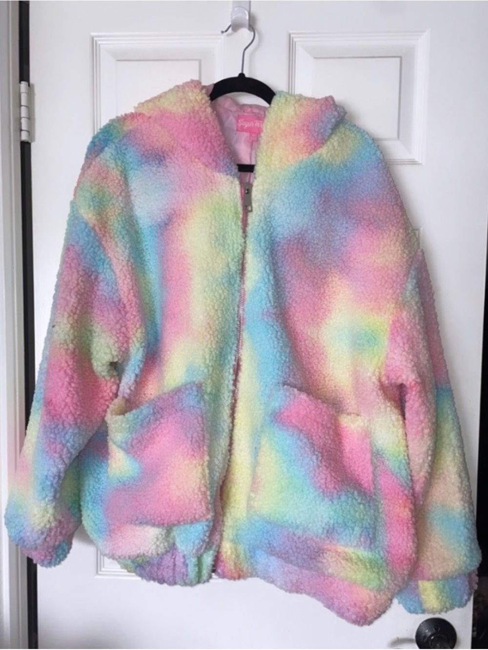 Dolls Kill Sugar Thrillz Rainbow coat